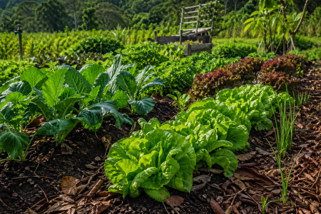 Solo saudável: sinais, erros comuns e correções horta com solo saudável e plantas vigorosas