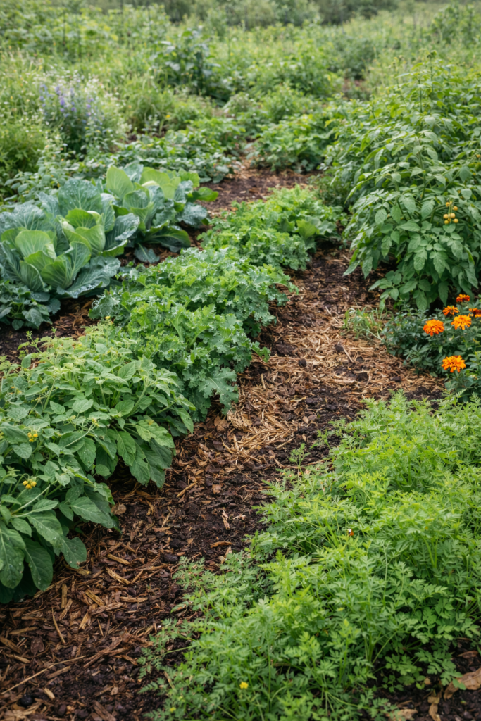 solo saudável com cobertura vegetal e alta fertilidade
